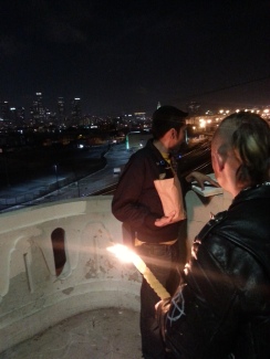 Shmueli Gonzales and Jesse Elliott, Havdalah with Los Angeles in the background